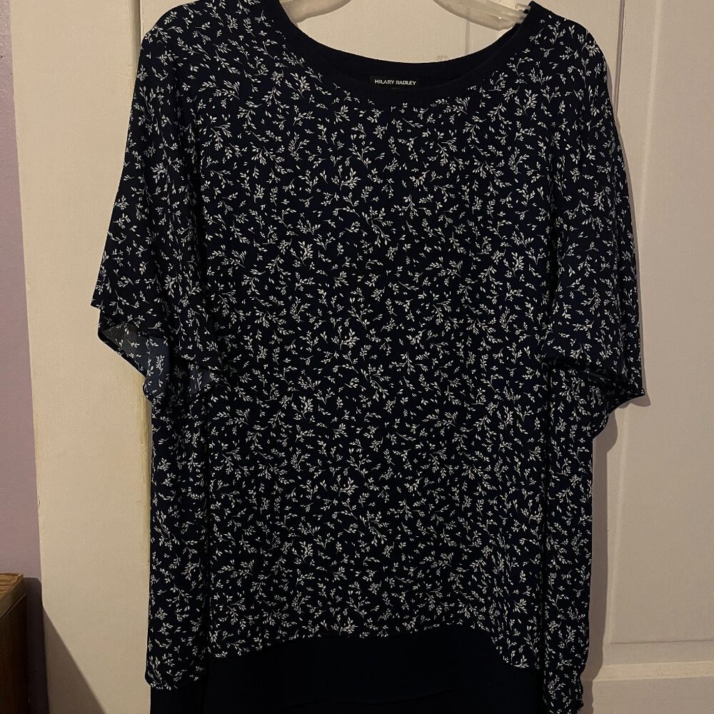 Hilary Radley Women's Short Sleeve Blouse